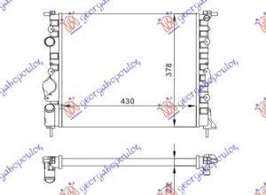 HLADNJAK MOTORA BENZIN (-AC) (43x38) BEZ PUMPE