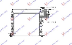 RADIATOR PETROL/DIESEL AUTOMATIC - A/C (570x560) (MAHLE BEHR PREMIUM LINE)
