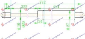 AMORTIZER GEPEK VRATA (772L-630N)