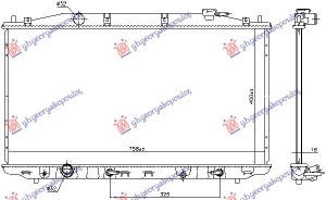 HLADNJAK MOTORA 2.0/2.4 BENZIN (AUTO) (400x760x26)