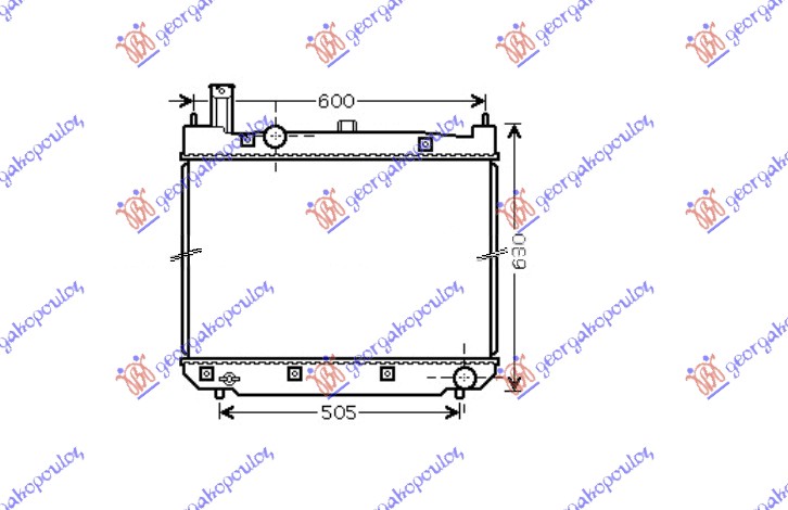 HLADNJAK MOTORA 2.5 D4d (52.5x62.5x23) 01-06 (KOYO)
