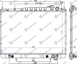 RADIATOR 2.4 PETROL AUTOMATIC (450x686x16) (KOYO)