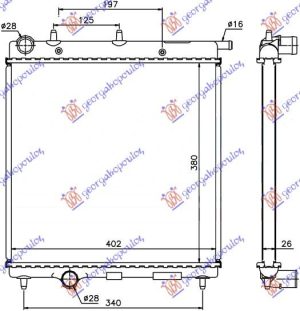 HLADNJAK MOTORA 1.4/1.6 HDI DIZEL (380x390)
