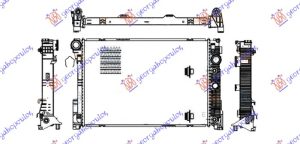 HLADNJAK MOTORA 3.0/3.5 BENZIN / 2.1/2.2-3.0 Cdi (64x43x3.4) (MAHLE BEHR)