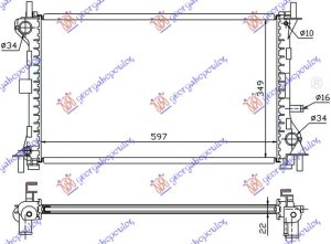 RADIATOR 1.4-1.6-1.8 +/-AC (600x358) (MAHLE BEHR)