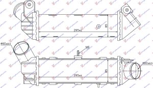 HLADNJAK INTERKULERA 1.8T BENZIN - 1.9TDI DIZEL (295x85x85)