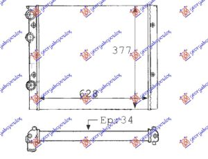 RADIATOR ALL MODELS MANUAL +A/C (63x38) (VALEO)