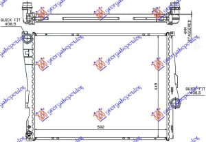 RADIATOR PETROL/DIESEL MANUAL (580x450x32) (BRAZED) (MAHLE BEHR PREMIUM LINE)