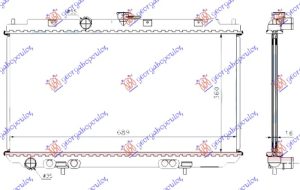 HLADNJAK MOTORA 2.0i 16V BENZIN (MAN) (+/-AC) (360x690) (CEVI 35/35)