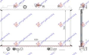 HLADNJAK MOTORA 2.0i 16V BENZIN (AUTO) (+/-AC) (360x690) (CEVI 35/35)