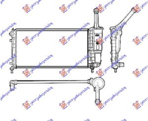 RADIATOR 1.2 PETROL +/- A/C (580x315) TYPE DENSO (MAHLE BEHR)