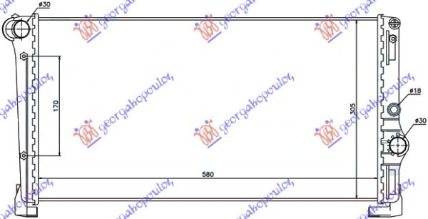 HLADNJAK MOTORA 1.3JTD (58x31x3.8) (MARELLI TIP) (MARELLI)