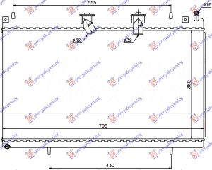 HLADNJAK MOTORA 2.2 Hdi DIZEL (MAN) (380x705x33)