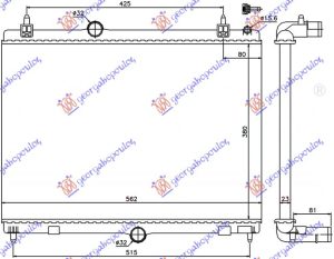 HLADNJAK MOTORA 1.6 THP-VTI BENZIN - 1.6 Hdi/2.0 HDi/BLUEHDi DIZEL (MAN) (380x560) (LEMLJEN SPOJ)