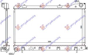 HLADNJAK MOTORA 2.0/2.5 BENZIN (MAN) (360x686x16) (KOYO)