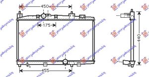 RADIATOR1.4 D4D +/-AC (35x64x16) (MAHLE BEHR)