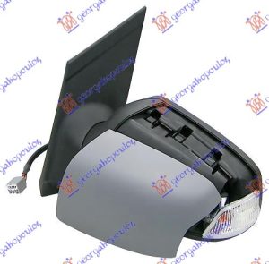DOOR MIRROR ELECTRICAL HEATED PRIMED (W/SIDE LAMP) (A QUALITY) (CONVEX GLASS)