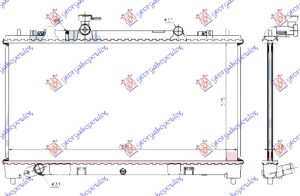 HLADNJAK MOTORA 1.8/2.0/2.3 BENZIN (MAN) (375x730x16) 05-