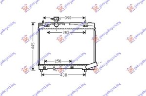 RADIATOR PETROL 1.33 (73/74KW) (350x480) (KOYO)
