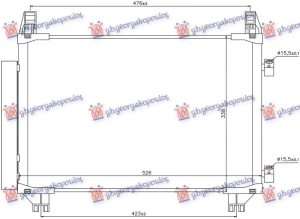 CONDENSER 1.0 12v - 1.3 VVTi PETROL (515x325x16) FRANCE (KOYO)