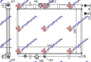 HLADNJAK MOTORA 1.1/1.4i 8V 1.6i 16V (380x550)