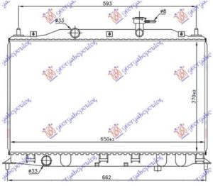 RADIATOR 1.4-1.6 +/- A/C (370x650) (KOYO)