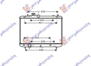 RADIATOR 1.3-1.5i 16V +/-A/C (375x550) (KOYO)