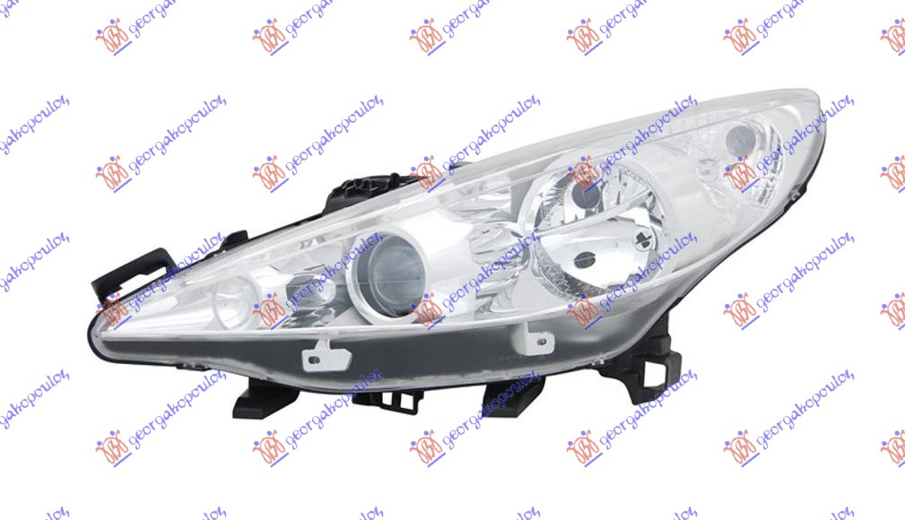 FAR SA PROJEKTOROM (H7/H7/H1) (VALEO) LEVO