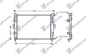 RADIATOR 1.4-1.6 PETROL +/-AC (590x450x18) (MAHLE BEHR)