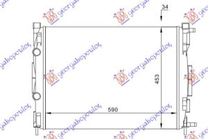 RADIATOR 1.6-2.0 PETROL - 1.5-1.9 DIESEL MANUAL/AUTOMATIC +/-AC (590x450x28 (MARELLI)