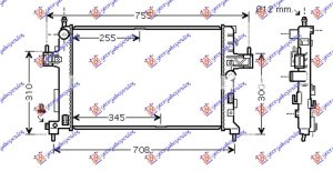 HLADNJAK MOTORA 1.3CDTi 1.7DTi DIZEL ( (600x350) (MAHLE BEHR)