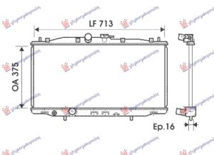 RADIATOR 2.0-2.4 PETROL MANUAL (375x713x16) (VALEO)