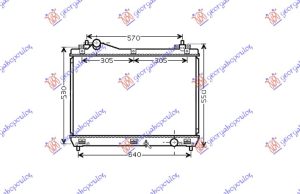 RADIATOR 1.6 VVTI +/-AC (450X690) (KOYO)
