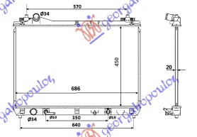 RADIATOR 2.0 PETROL AUTOMATIC (450x690x16) (KOYO)
