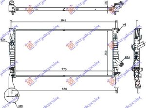 HLADNJAK MOTORA 2.2/2.4 TDCI 2.3i (+AC) (76.8x38)