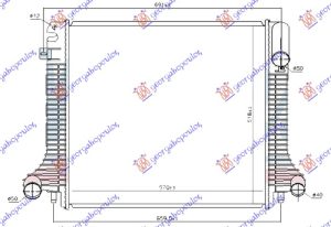 RADIATOR DIESEL (570x515) (VALEO)