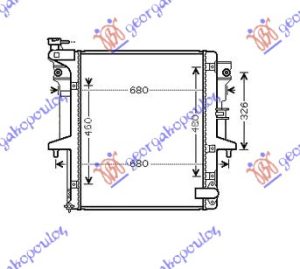 RADIATOR 2.5 T.D. MANUAL (WITH CAP) (525x635) (KOYO)