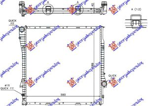 HLADNJAK MOTORA 4.4-4.6-4.8 BENZIN/DIZEL (AUTO) (59x60x4.0)