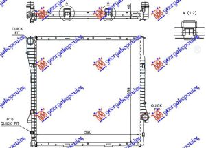 RADIATOR 4.4-4.6-4.8 PETROL/DIESEL AUTOMATIC (590x600x40) (MAHLE BEHR PREMIUM LINE)