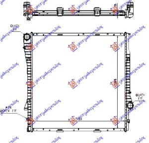 RADIATOR 3.0 PETROL/DIESEL AUTOMATIC (590x600x24) (MAHLE BEHR)