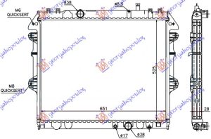HLADNJAK MOTORA 2.5/3.0 TD (52.5x65) ZATVOREN SISTEM