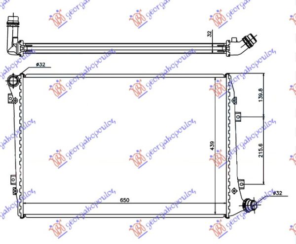 RADIATOR 2.0 TDi DIESEL (650x440) (KOYO)