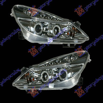 HEAD LAMP SET EAGLE EYES CHROME -2011