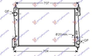 RADIATOR 1.3 JTD-CDTI (620x395) 55KW (MAHLE BEHR)
