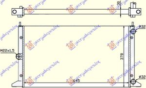 HLADNJAK MOTORA 2.0i 8V 1.9TD (64.5x37.8) -00
