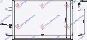 HLADNJAK KLIME BENZIN/DIZEL (525x362x16) 00-