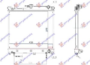 HLADNJAK MOTORA 1.3 BENZIN (AUTO) (375x450x26)