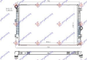 RADIATOR 1.4 TSi PETROL - 2.0 TDi DIESEL (650x450x32) (VALEO)