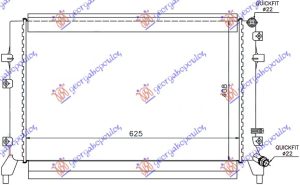 ADDITIONAL RADIATOR 1.0-1.2-1.4-1.6-1.9-2.0 TSi-TFSI-TDI-FSI PETROL/DIESEL (625x400) (VALEO)