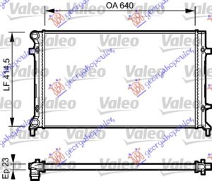 RADIATOR 1.4-1.6-2.0 FSI/SDI MANUAL/AUTOMATIC +A/C (650x415) VALEO
